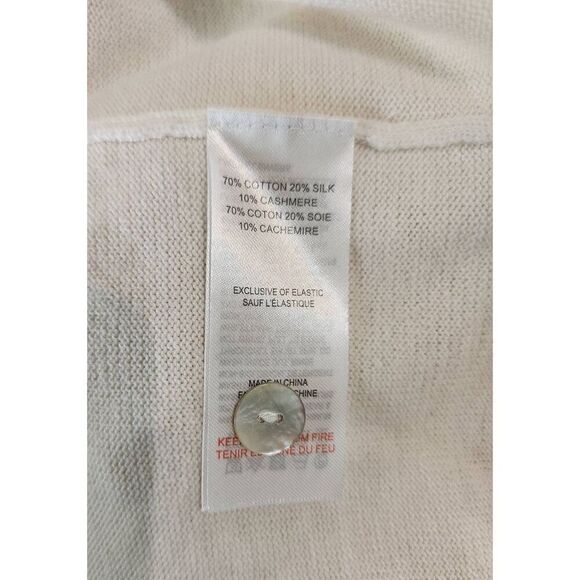 CRUSH Silk Cashmere Button Front Short Seeve Sweater Size Small - Picture 6 of 6